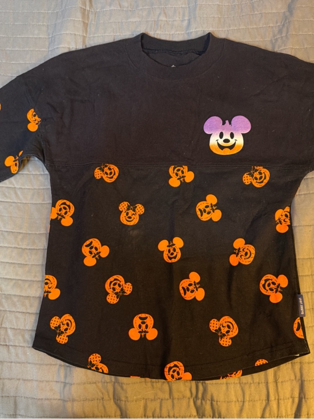 Disney Black Long-Sleeve Halloween Mickey Print Sweatshirt